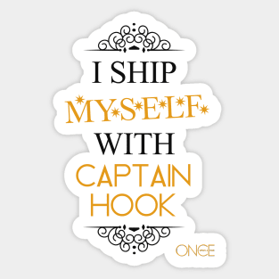 I ship myself with Captain Hook Sticker